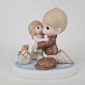 Precious Moments I'll Be Home For Christmas 111012 Daddy Daughter Figurine